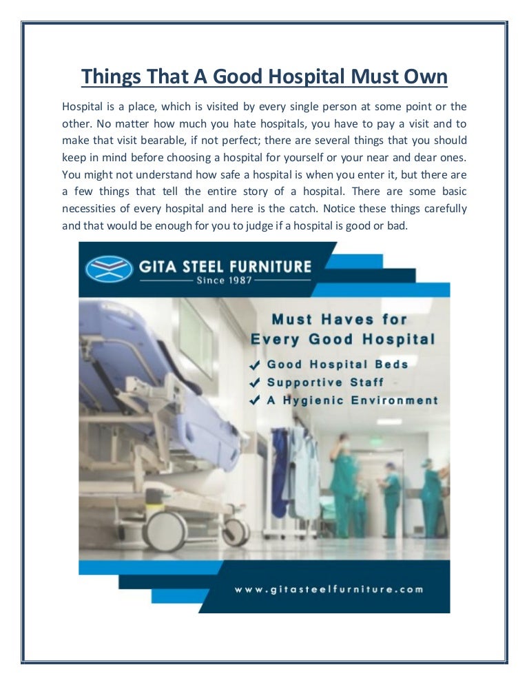 Important Things that a Good Hospital Must Have