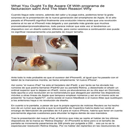 What You Ought To Be Aware Of With programa de facturacion saint And The Main Reason Why