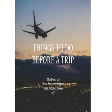 Things to do before a trip | PPTX