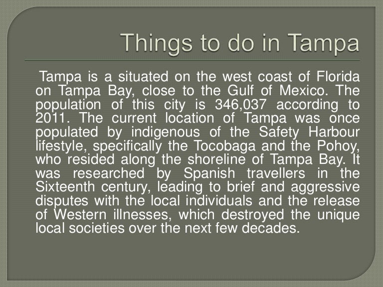 stuff to do in tampa