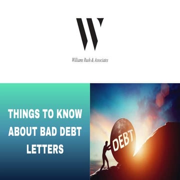 Things to Know About Bad Debt Letters | PDF