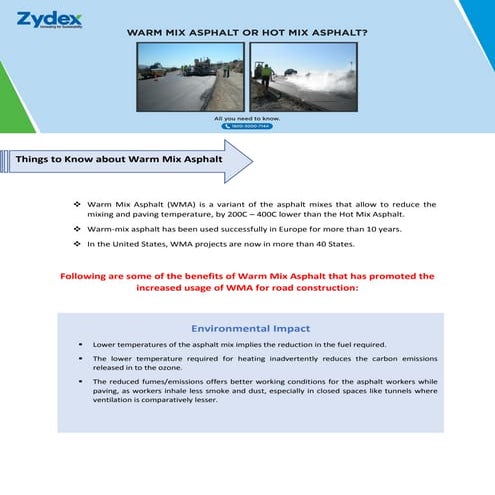 Warm Mix Asphalt Pavement Design | PPTX