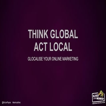 Glocalise your online marketing