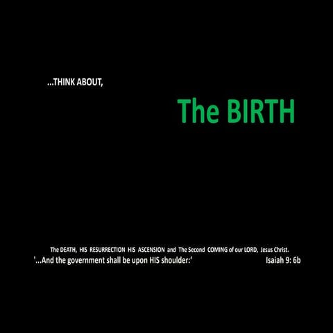 Think about the Second Coming of Christ!