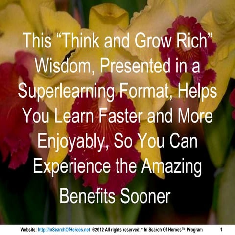 Think and Grow Rich Multi-media Super-learning Benefits