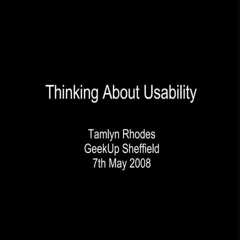 Thinking About Usability 20:20