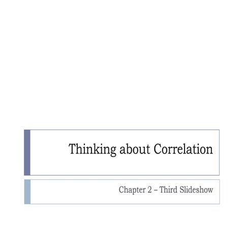 Thinking about correlation
