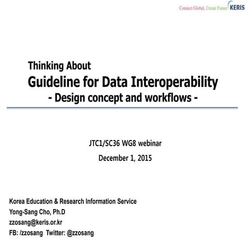 Thinking About Guideline for Data Interoperability - Design concept and workf...