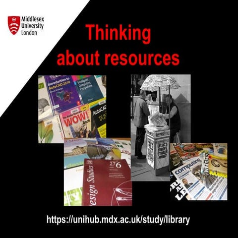 Thinking about resources and how to use them | PPTX