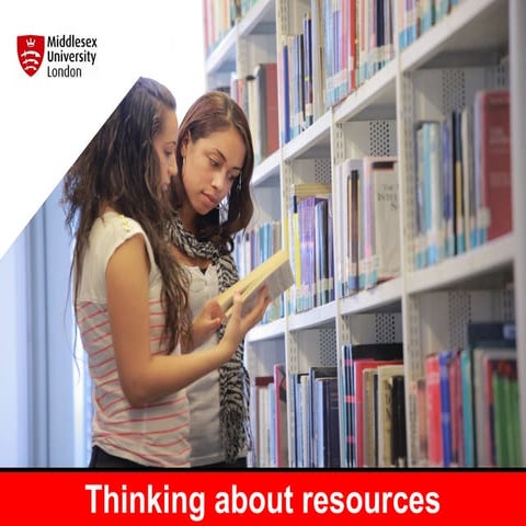 Thinking about resources and how to use them