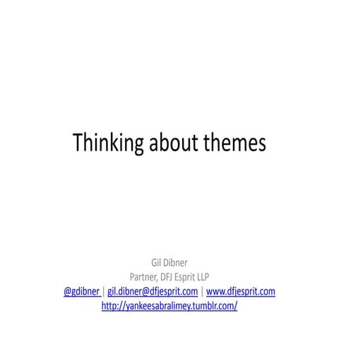 Thinking about VC themes