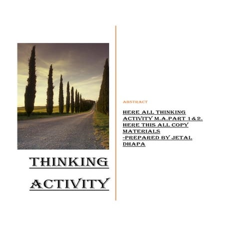 Thinking activity 