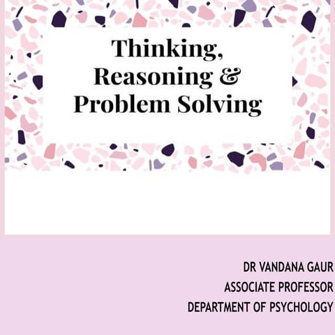 Thinking is a mental process which produces thoughts. Reasoning is a mental p...