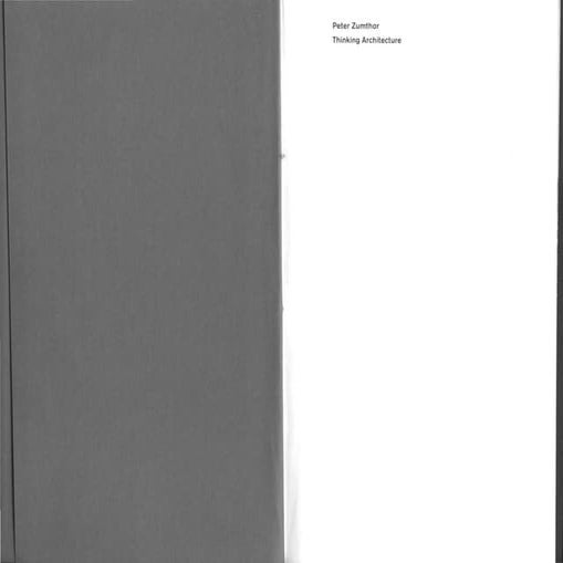 Thinking Architecture by Peter Zumthor ebook