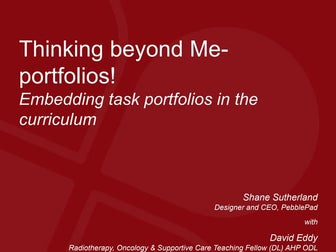 Thinking beyond me-portfolios Jisc Digital Festival 2015