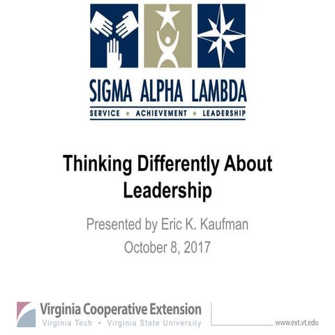 Thinking Differently About Leadership
