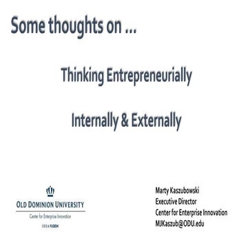 Thinking entrepreneurially both internally and externally (dhcd, 12 6-17)