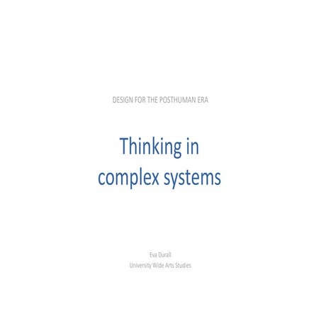 Thinking in complex systems | PPT