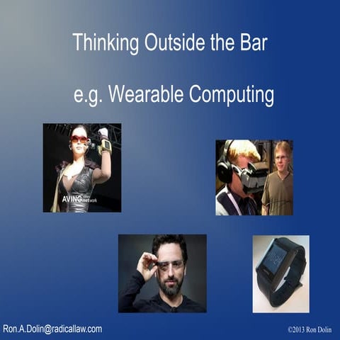 Thinking outside the bar - Reinvent Law Silicon Valley 2013