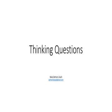 Thinking questions