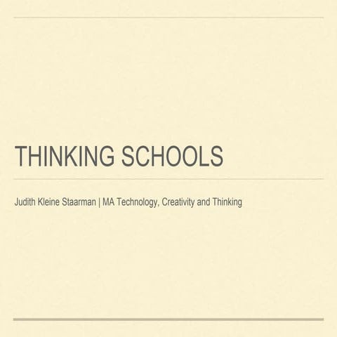 Thinking schools tct 2019