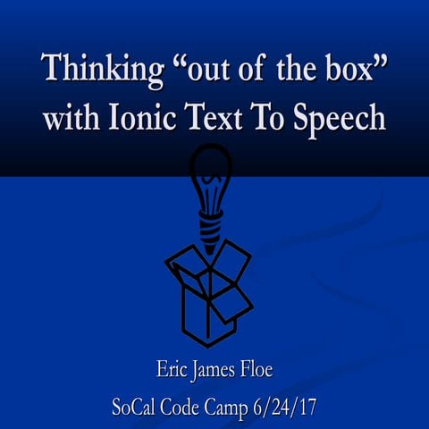 Thinking tts - Eric Floe