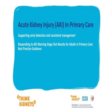 Think Kidneys and primary care 