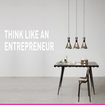 Think like an entrepreneur presentation - Startup Seminars