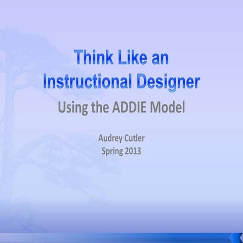 Think like an isd 2013