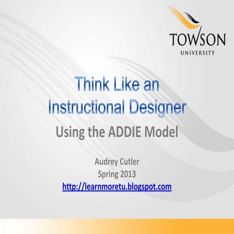 Think like an isd 2013