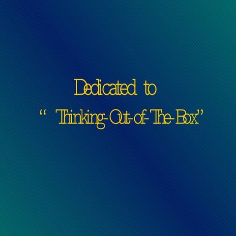 Think Out Of The Box