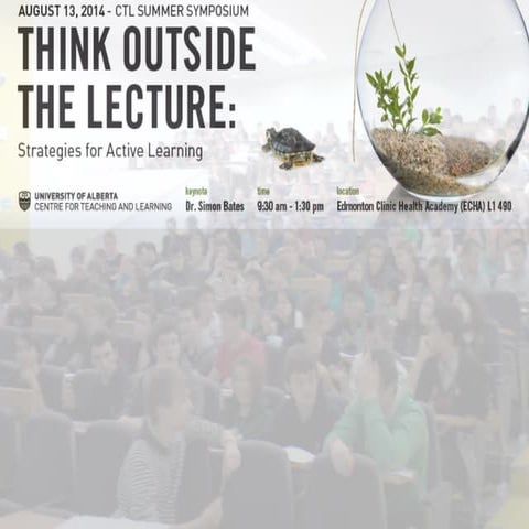 Think outside the lecture: heads on hands on active learning in the classroom