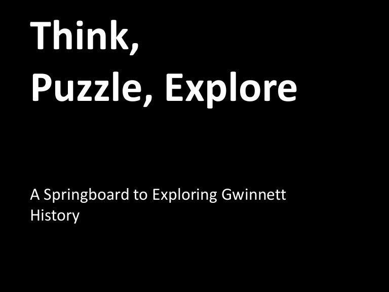 Think, puzzle, explore write around