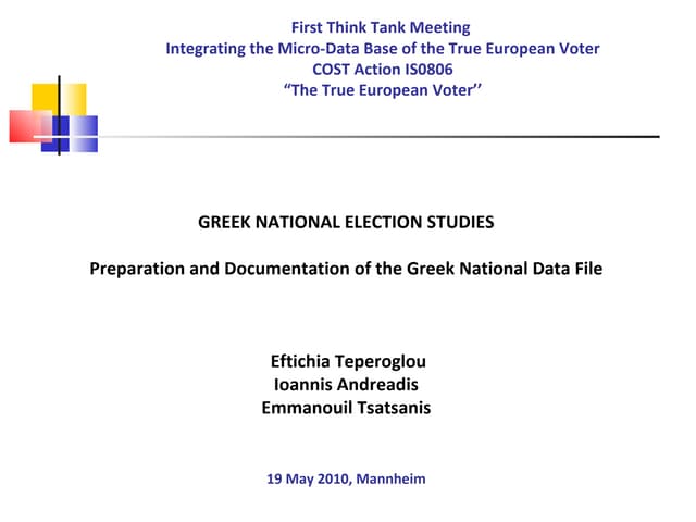 Greek National Election Studies