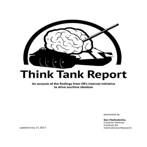 Think tank report 7-19-13