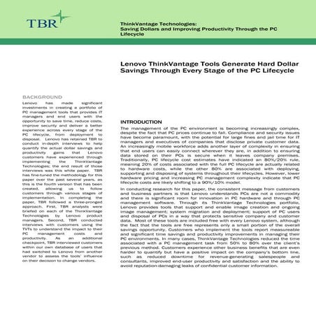 Think Vantage Whitepaper