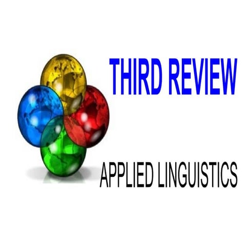 Third Class Applied Linguistics