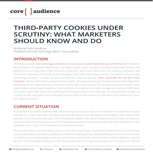 Third-Party Cookies Under Scrutiny - What Marketers Should Know and Do - Core...