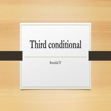 Third conditional