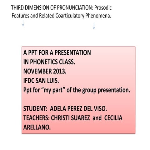 Third dimension of pronunciation