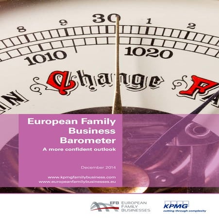 KPMG Study - Third EFB-KPMG European Family Business Barometer - Dec  2014