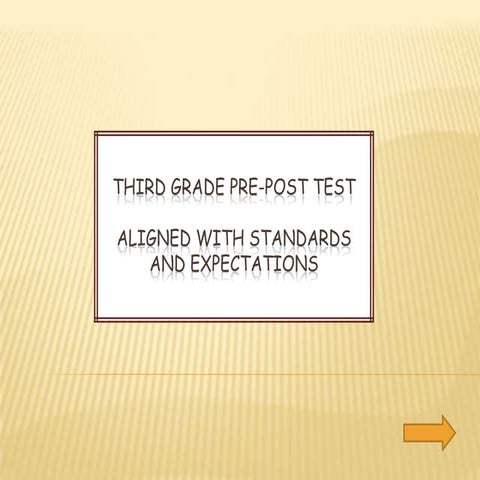 Third grade pre post test