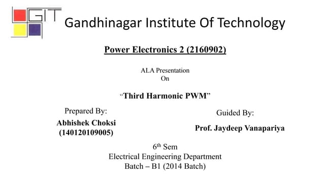 Third harmonic pwm