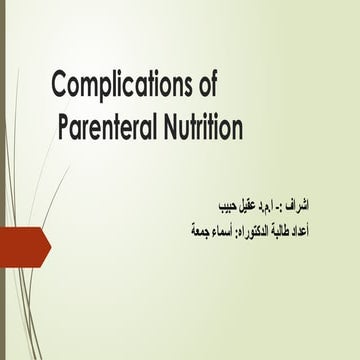 Total Parenteral Nutrition ICU Nurses' Knowledge