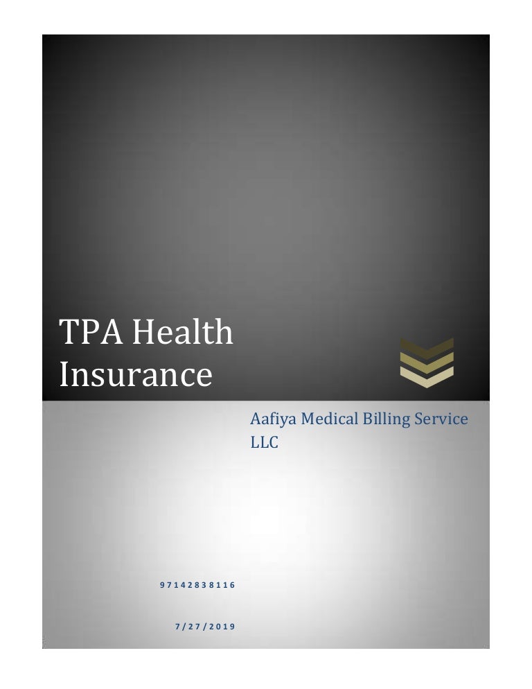 Third Party Administrator Health Insurance Third party administrator health insurance