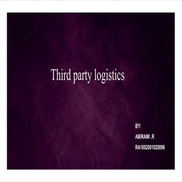 Third party logistics 