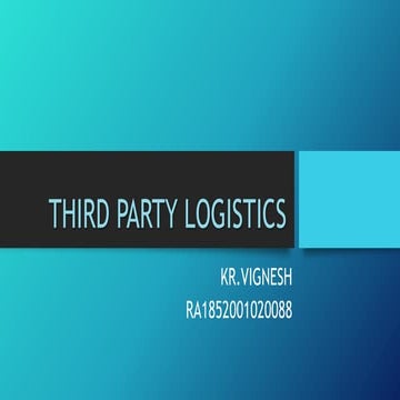 Third party logistics vignesh