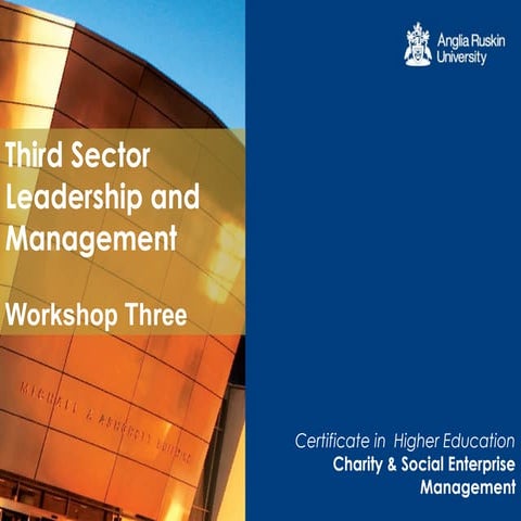 Third sector leadership and management 1 | PPT