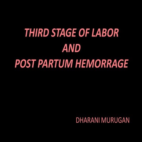 Third stage of labor