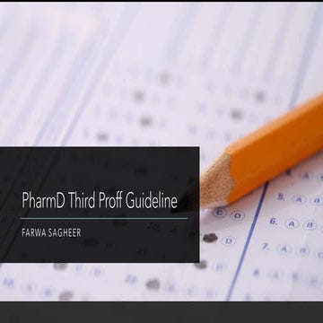 PharmD Third Professional Guideline for pharmacy students